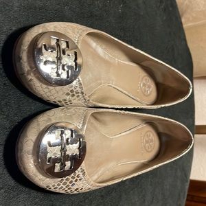 Silver Tory Burch flats